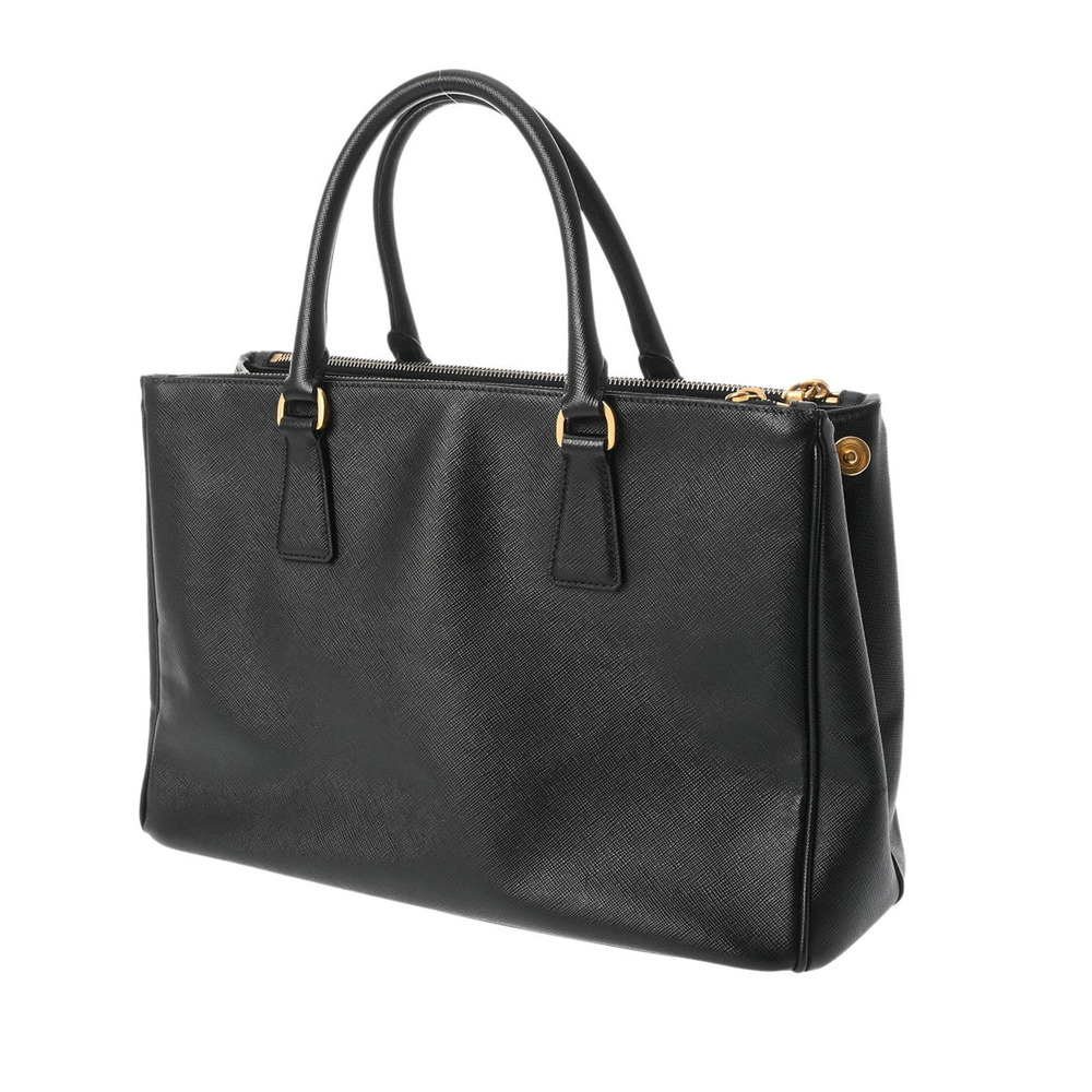 Prada Saffiano Black Handbag Leather Black